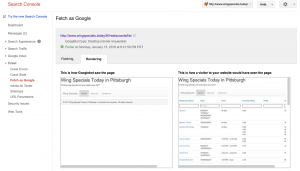 Google Search Console Fetch As Google Render Fail